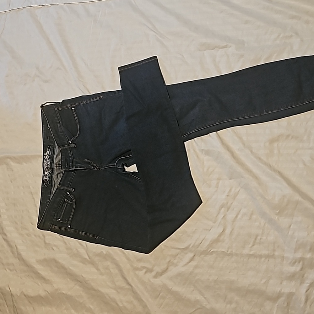 Express Jeans, 8 R, dark wash